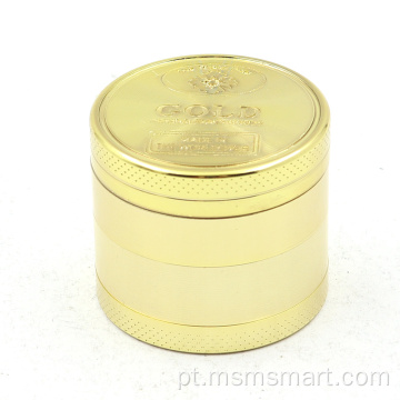 Acessórios para fumar moedor barato super ouro de quatro camadas de 50mm